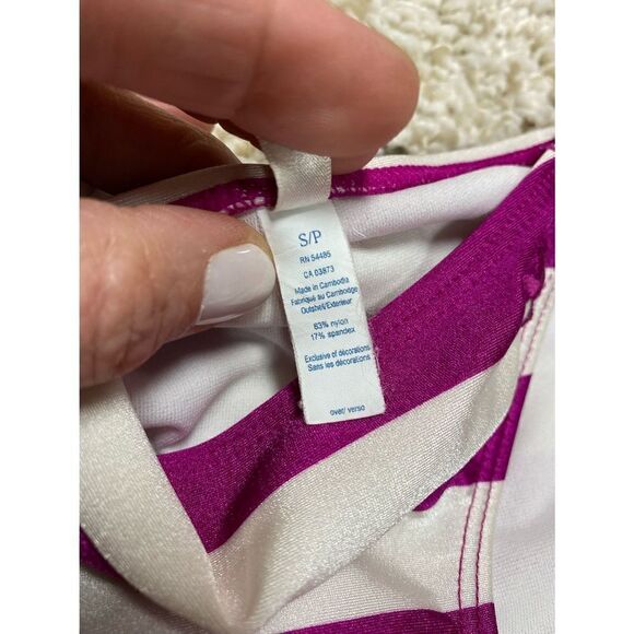 Aerie Magenta Stripe String Bikini Swimwear Bottom Size Small - Picture 5 of 5